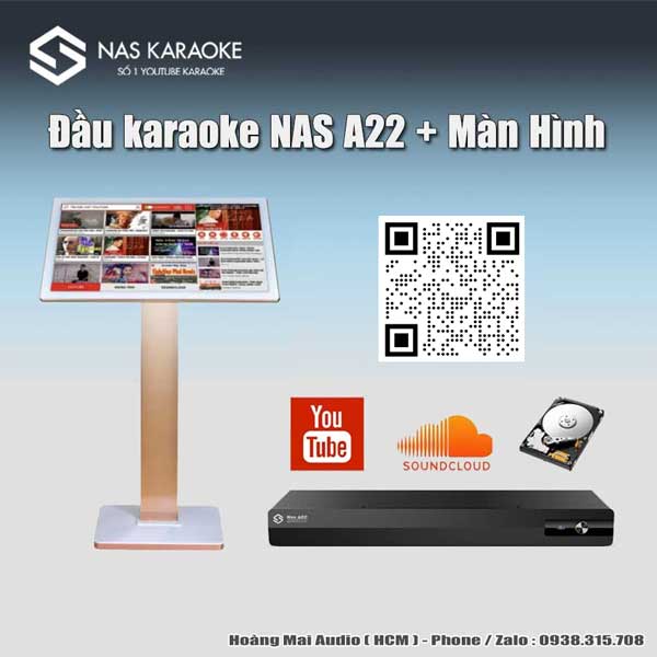 Đầu Karaoke NAS A22 + Màn Hình