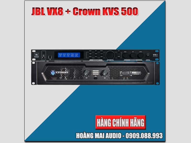 Vang JBL VX8 + Đẩy Crown KVS 500
