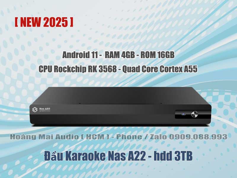 Đầu Karaoke Nas A22 , Hdd 3Tb