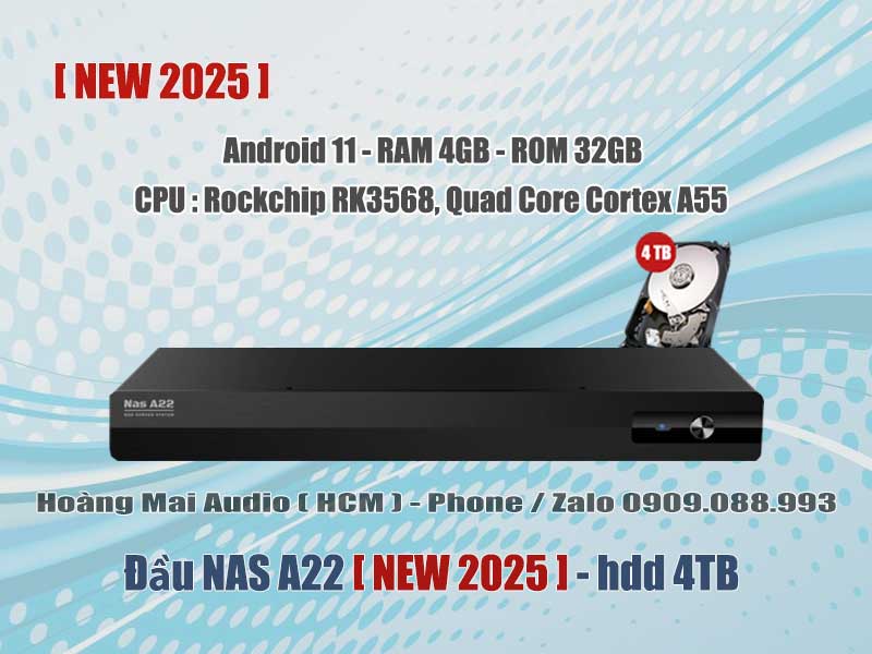 Đầu Karaoke Nas A22 , hdd 4Tb - New 2025