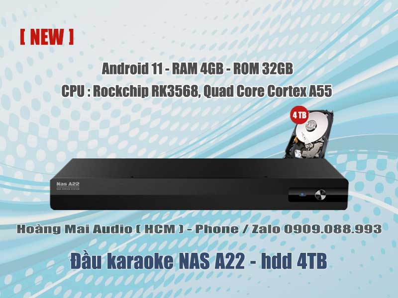 Đầu Karaoke Nas A22 , hdd 4Tb - New 