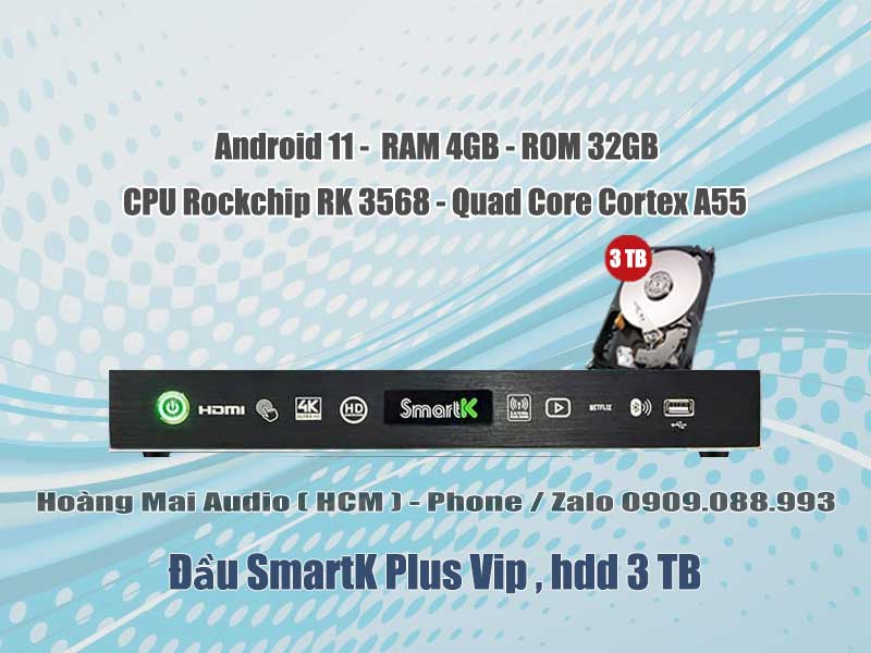 Đầu Smartk Plus Vip , Hdd 3TB
