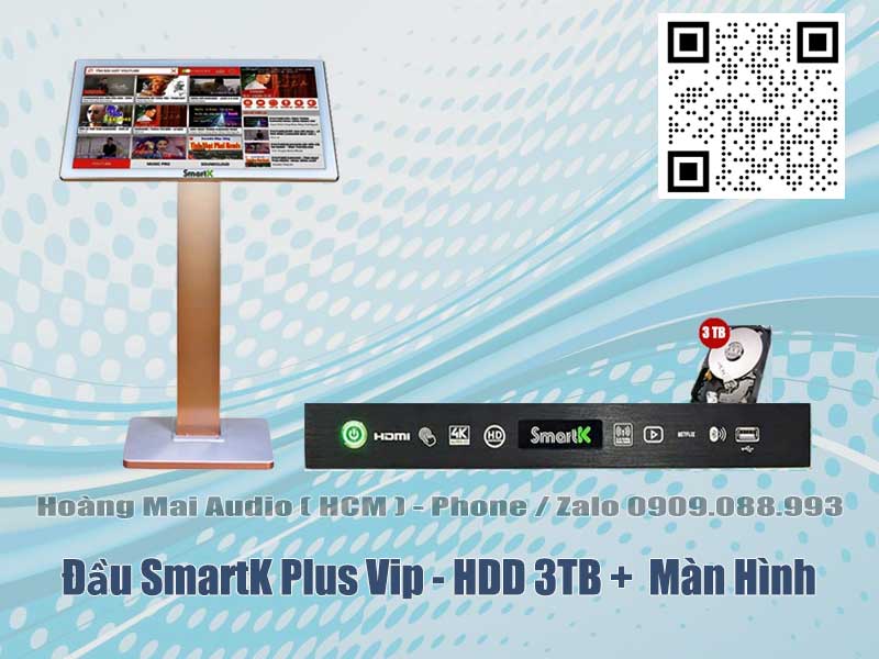 Đầu SmartK Plus Vip Hdd 3TB +  Màn Hình
